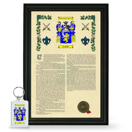 Le petitt Framed Armorial History and Keychain - Black